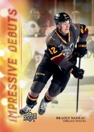 2025-26 Upper Deck AHL Impressive Debuts Bradley Nadeau MOCK UP