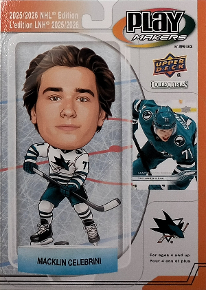 2025-26 Upper Deck Extended Series Playmakers Macklin Celebrini 2025-26 Upper Deck Extended Series Playmakers Macklin Celebrini