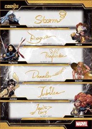 2025 Kakawow Cosmos Marvel Sextuple Script Art Storm, Rogue, Psylocke, Dazzler, Jubilee, Jean Grey MOCK UP 2025 Kakawow Cosmos Marvel Sextuple Script Art Storm, Rogue, Psylocke, Dazzler, Jubilee, Jean Grey MOCK UP