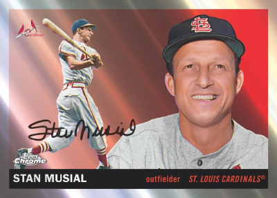 2025 Topps Chrome Platinum Baseball 1955 Cards That Never Were Stan Musial MOCK UP