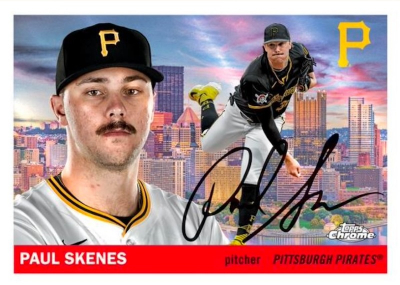 2025 Topps Chrome Platinum Baseball 1955 Topps City Variations Paul Skenes MOCK UP