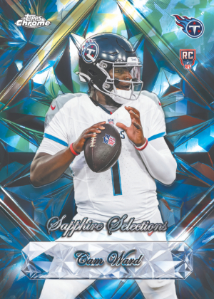 2025 Topps Chrome Sapphire Football Sapphire Selections Cam Ward MOCK UP 2025 Topps Chrome Sapphire Football Sapphire Selections Cam Ward MOCK UP