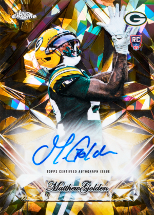 2025 Topps Chrome Sapphire Football Sapphrie Selections Auto Gold Sapphire Matthew Golden MOCK UP 2025 Topps Chrome Sapphire Football Sapphrie Selections Auto Gold Sapphire Matthew Golden MOCK UP