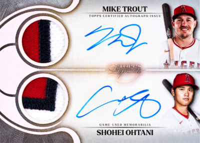 2025 Topps Dynasty Baseball Dynasty Dual Auto Patch Mike Trout, Shohei Ohtani MOCK UP 2025 Topps Dynasty Baseball Dynasty Dual Auto Patch Mike Trout, Shohei Ohtani MOCK UP