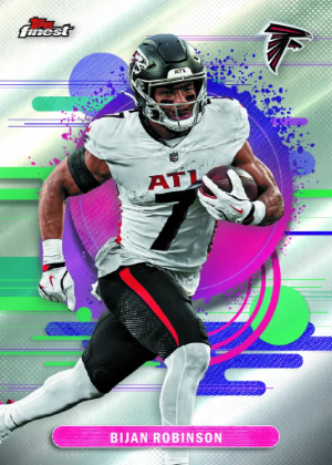 2025 Topps Finest Football Base Uncommon Bijan Robinson MOCKM UP