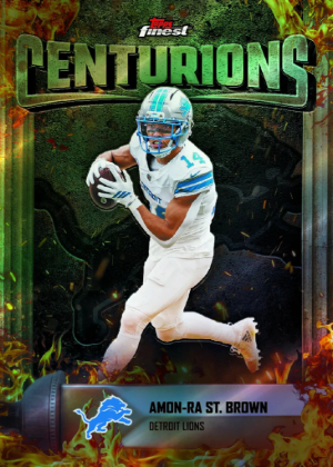 2025 Topps Finest Football Centurions Amon-Ra St. Brown MOCK UP