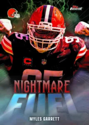 2025 Topps Finest Football Nightmare Fuel Myles Garrett MOCK UP
