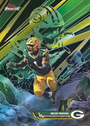 2025 Topps Finest Football Smashing Through Micah Parsons MOCK UP