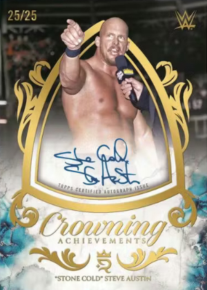 2025 Topps Royalty WWE Crowning Achievements Auto Stone Cold Steve Austin MOCK UP