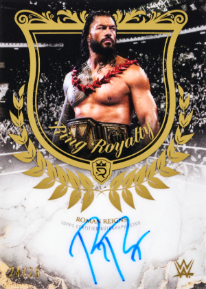 2025 Topps Royalty WWE Ring Royalty Gold Roman Reigns MOCK UP
