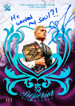 2025 Topps Royalty WWE Superior Signatures The American Nightmare Cody Rhodes MOCK UP