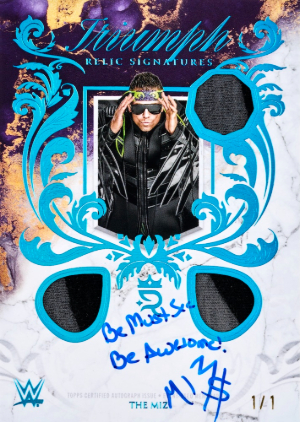 2025 Topps Royalty WWE Triumph Relic Signatures The Miz MOCK UP