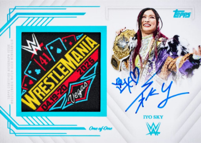 2025 Topps Royalty WWE WrestleMania Patch Auto IYO SKY MOCK UP
