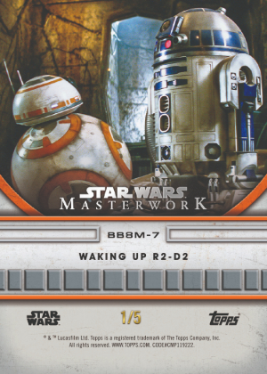 2025 Topps Star Wars Masterwork BB-8 Metal MOCK UP