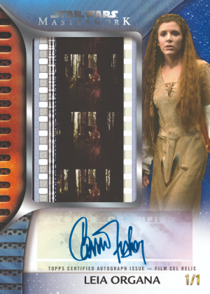 2025 Topps Star Wars Masterwork ROTJ Film Cel Auto Relics Carrie Fischer as Leia Organa MOCK UP