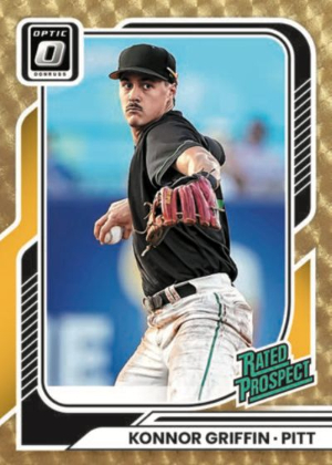 2026 Donruss Baseball Base Optic Rated Prospect Gold Vinyl Konnor Griffin MOCK UP