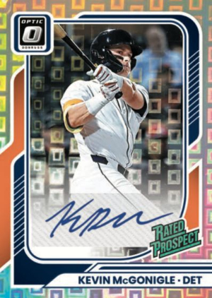 2026 Donruss Baseball Base Rated Prospect Optic Signatures Pandora Kevin McGonigle MOCK UP