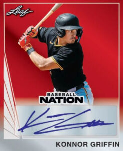 2026 Leaf Baseball Nation 1990 Leaf Mini Auto Konnor Griffin MOCK UP