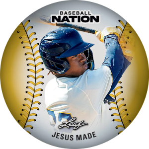 2026 Leaf Baseball Nation Baseball Discs Jesus Made MOCK UP
