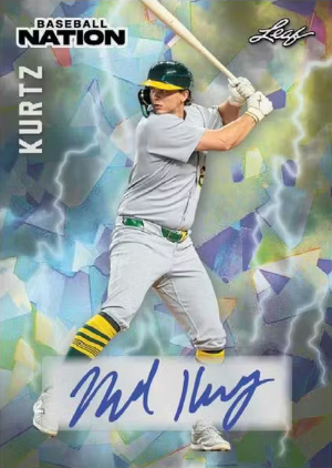2026 Leaf Baseball Nation Baseball Poster Auto Nick Kurtz MOCK UP