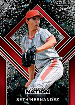 2026 Leaf Baseball Nation Diamond Studs Seth Hernandez MOCK UP