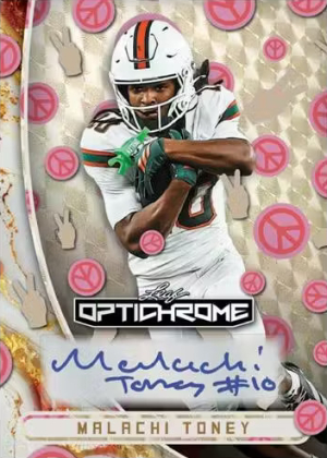 2026 Leaf Optichrome Football Base Auto Peace Malachi Toney MOCK UP 2026 Leaf Optichrome Football Base Auto Peace Malachi Toney MOCK UP
