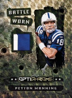 2026 Leaf Optichrome Football Battle Worn Peyton Manning MOCK UP 2026 Leaf Optichrome Football Battle Worn Peyton Manning MOCK UP