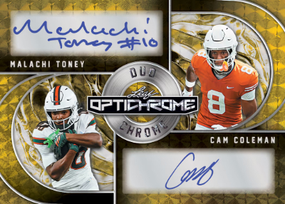 2026 Leaf Optichrome Football DuoChrome Auto Malachi Tiney, Cam Coleman MOCK UP 2026 Leaf Optichrome Football DuoChrome Auto Malachi Tiney, Cam Coleman MOCK UP