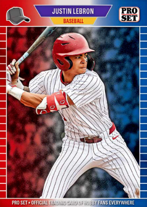 2026 Pro Set Metal Baseball Base 1989 Pro Set RWB Justin LeBron MOCK UP 2026 Pro Set Metal Baseball Base 1989 Pro Set RWB Justin LeBron MOCK UP