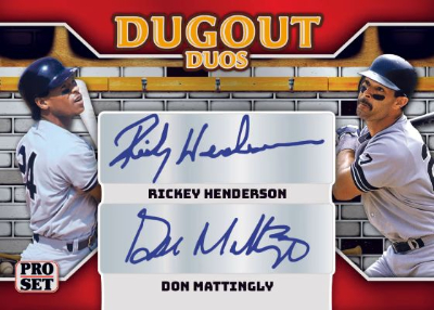 2026 Pro Set Metal Baseball Dugout Duos Rickey Henderson, Don Mattingly MOCK UP 2026 Pro Set Metal Baseball Dugout Duos Rickey Henderson, Don Mattingly MOCK UP