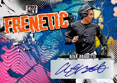 2026 Pro Set Metal Baseball Frenetic Auto Aiva Arquette MOCK UP 2026 Pro Set Metal Baseball Frenetic Auto Aiva Arquette MOCK UP