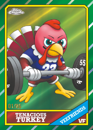 2026 Topps Chrome VeeFriends 1986 Topps Variations Tenacious Turkey MOCK UP 2026 Topps Chrome VeeFriends 1986 Topps Variations Tenacious Turkey MOCK UP