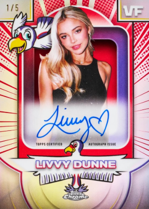 2026 Topps Chrome VeeFriends Content Condor Auto Red Refractor Livvy Dunne MOCK UP 2026 Topps Chrome VeeFriends Content Condor Auto Red Refractor Livvy Dunne MOCK UP