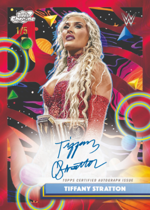 2026 Topps Cosmic Chrome WWE Cosmic Chrome Auto Red Flare Refractor Tiffany Stratton MOCK UP 2026 Topps Cosmic Chrome WWE Cosmic Chrome Auto Red Flare Refractor Tiffany Stratton MOCK UP