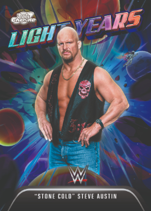 2026 Topps Cosmic Chrome WWE Light Years Stone Cold Steve Austin MOCK UP 2026 Topps Cosmic Chrome WWE Light Years Stone Cold Steve Austin MOCK UP