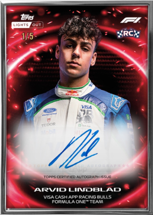 2026 Topps Lights Out Formula 1 Base Lights Out Auto Arvid Lindblad MOCK UP 2026 Topps Lights Out Formula 1 Base Lights Out Auto Arvid Lindblad MOCK UP