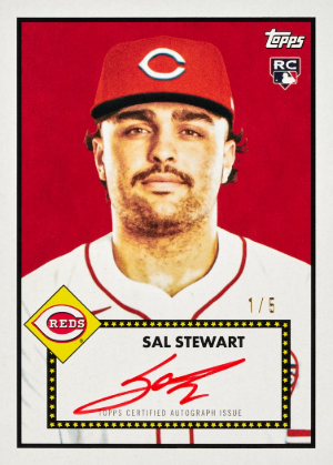 2026 Topps Series 2 Baseball 1952 Auto Red Ink Sal Stewart MOCK UP 2026 Topps Series 2 Baseball 1952 Auto Red Ink Sal Stewart MOCK UP