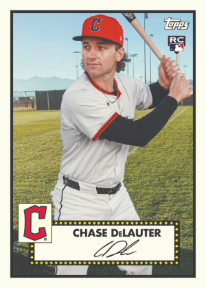2026 Topps Series 2 Baseball Base 1952 Variation Chase DeLauter MOCK UP 2026 Topps Series 2 Baseball Base 1952 Variation Chase DeLauter MOCK UP
