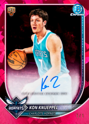2025-26 Bowman Sapphire Basketball Base Chrome Auto Padparadscha Sapphire Kon Knueppel MOCK UP 2025-26 Bowman Sapphire Basketball Base Chrome Auto Padparadscha Sapphire Kon Knueppel MOCK UP