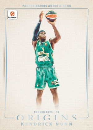 2025-26 Panini Origins EuroLeague Basketball Blank Slate Kendrick Nunn MOCK UP