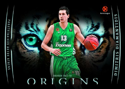 2025-26 Panini Origins EuroLeague Basketball Tiger Eyes Dimitris Diamantidis MOCK UP