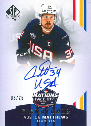 2025-26 SP Authentic Hockey 4 Nations Faceoff Signatures Auston Matthews 2025-26 SP Authentic Hockey 4 Nations Faceoff Signatures Auston Matthews