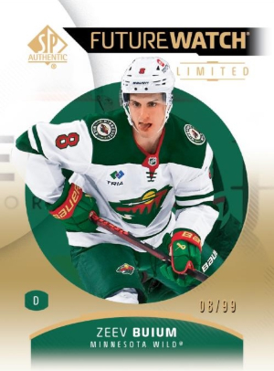 2025-26 SP Authentic Hockey Base Future Watch Rookies Green Zeev Buium MOCK UP 2025-26 SP Authentic Hockey Base Future Watch Rookies Green Zeev Buium MOCK UP