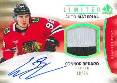 2025-26 SP Authentic Hockey Base Limited Auto Material Connor Bedard 2025-26 SP Authentic Hockey Base Limited Auto Material Connor Bedard