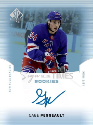 2025-26 SP Authentic Hockey Sign of the Times Rookies Gabe Perreault MOCK UP 2025-26 SP Authentic Hockey Sign of the Times Rookies Gabe Perreault MOCK UP