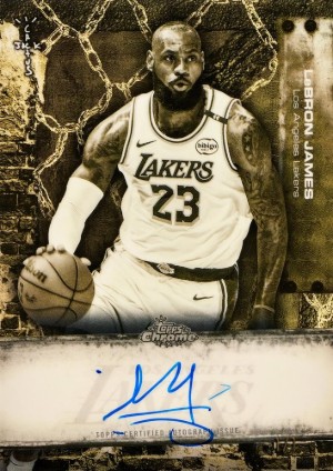 2025-26 Topps Chrome Cactus Jack Basketball Base Auto SuperFractor LeBron James MOCK UP