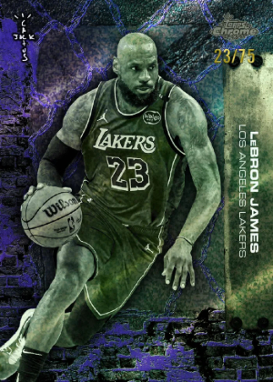 2025-26 Topps Chrome Cactus Jack Basketball Base Purple Mini-Diamonds Lebron James MOCK UP