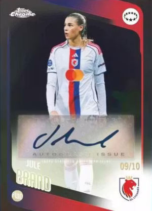 2025-26 Topps Chrome UEFA Womens Champions League Chrome Auto Black Julie Brand MOCK UP