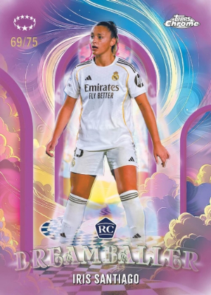 2025-26 Topps Chrome UEFA Womens Champions League Dreamballers Iris Santiago MOCK UP