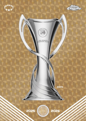 2025-26 Topps Chrome UEFA Womens Champions League UWCL Chrome Trophy MOCK UP